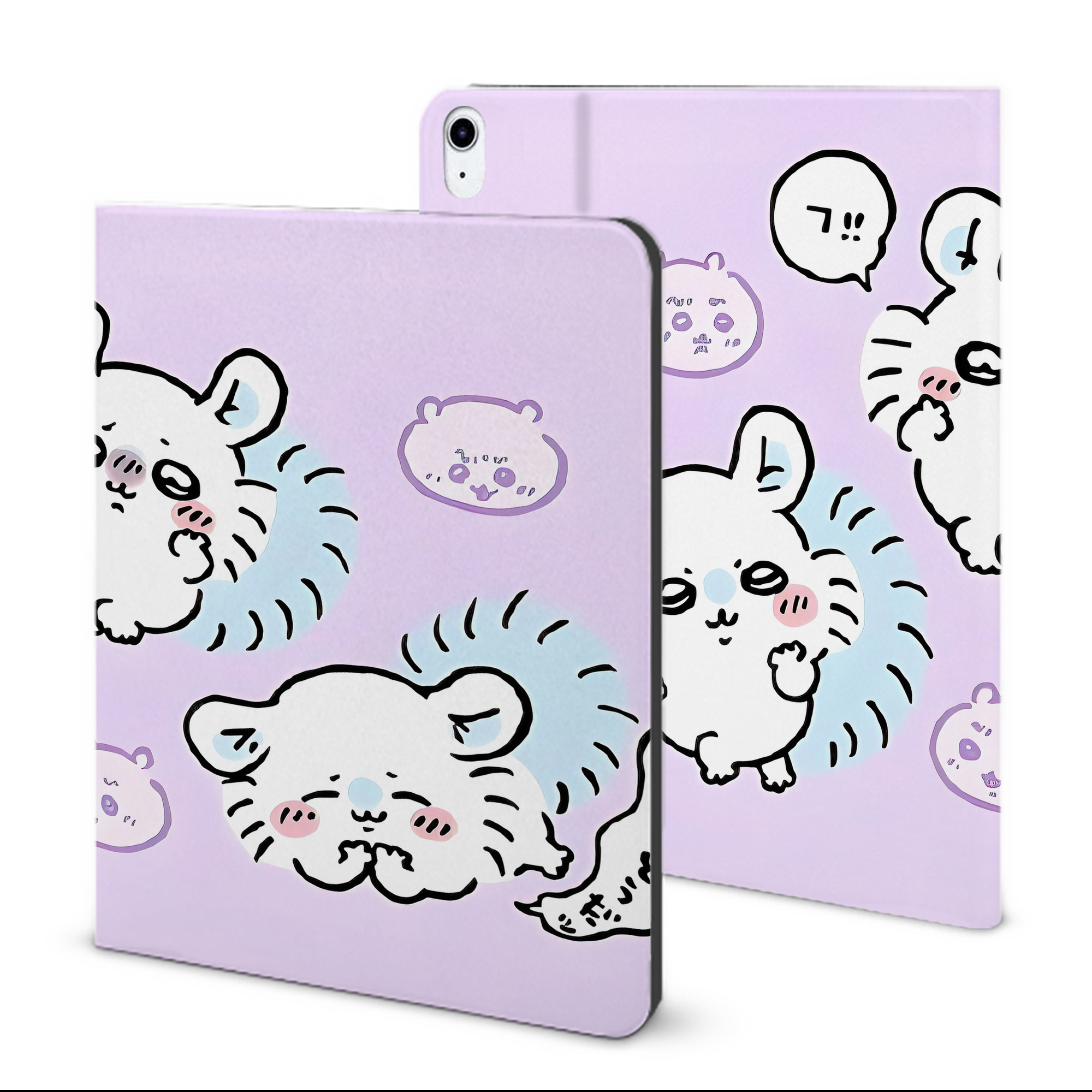 （画像用） ちいかわ Chii-kawa IPad ケース ブック型 PUレザー TPU 耐衝撃 軽量 薄型 ペン収納なし 全面保護 IPad 各モデル対応